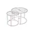 Hanah Home Klub sto-set Aurum, 60x60x43cm, 2 komada, Zlatne boje