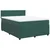 Vidaxl Box spring postelja z vzmetnico temno zelena 160x200 cm žamet