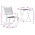 Vidaxl Zložljiv bistro set 3 szt. Rjava Masiven les akacije