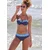 LASCANA Bikini hlačke modra/mornarska/zelena/bela