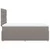 Vidaxl Box spring postelja z vzmetnico taupe 120x200 cm blago