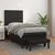 Vidaxl Box spring postelja z vzmetnico črna 90x190 cm umetno usnje