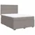 Vidaxl Box spring postelja z vzmetnico taupe 140x200 cm blago