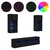 TV zidne jedinice s LED-om 5 pcs Crni hrast 40,5 x 30 x 90 cm