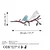 Aberto Design Dekorativna figura Bird on the branch 27, 23x45 cm, 1.5 mm, Plava