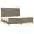 Vidaxl Posteljni okvir brez vzmetnice taupe 160x200 cm blago