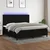 Vidaxl Box spring postelja z vzmetnico LED črna 200x200 cm blago