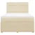 vidaXL vidaXL Box spring postelja z vzmetnico krem 160x200 cm blago, (21306843)