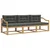 Set vanjskih sofa s jastukom 3 pcs Bijela i antracit Poliester