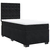 vidaXL Box spring postelja z vzmetnico črn 90x190 cm žamet
