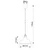Rea Light Danae M HN8423M-7045 Visilica, E27, 60W, O21cm, SIva