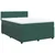 Vidaxl Box spring postelja z vzmetnico temno zelena 160x200 cm žamet