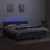 Vidaxl Box spring postelja z vzmetnico LED temno siva 160x200 cm blago