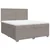Vidaxl Box spring postelja z vzmetnico taupe 200x200 cm blago