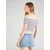 ABOUT YOU Top Jana  modra / off-bela