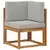 Set vanjskih sofa 8 kom. Prirodna i svijetlo siva