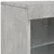 Komoda s LED svjetlima siva boja betona 123x37x67 cm