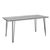 [en.casa]® Elegantna dizajnerska jedilna miza z nogami v ukrivljeni obliki - v videzu betona - 160cmx75cmx77cm + 6 dizajnerskih stolov - temno siva