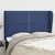 Vidaxl Vzglavje z ušesi modro 147x23x118/128 cm blago