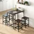 Homestar Set barske mize 5-delni 100x60x88 cm rjav
