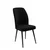 Hanah Home set trpezarijskih stolica Platinum 8 kom, crna tkanina Jerry, crne metalne noge