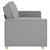 Vidaxl Dvosed kavč sive barve 180x78x84 cm blago