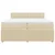 Vidaxl Box spring postelja z vzmetnico krem 200x200 cm blago