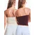 Bershka Top  vinsko rdeča / off-bela