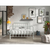Bela kovinska postelja z letvenim dnom 140x200 cm BRONXX – Vipack