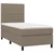 Vidaxl Box spring postelja z vzmetnico LED taupe 100x200 cm blago