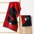 King Shore Set peškira, 36x74cm, 3 komada, Crno-crveni