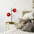 Opviq Stona lampa Benek-15-14561, 36x18x58 cm, IP20, Zlatno-crvene boje