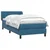 Box Spring krevet s madracem tamnoplavi 80x210 cm baršun