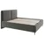 MID.YOU OBLAZINJENA POSTELJA 140 cm x 200 cm , les, tekstil, leseni material antracit