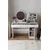 HANAH HOME Sto za šminkanje Harmony 2 Round White