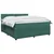 vidaXL Postelja boxspring z vzmetnico Temno zelena 180 x 200 cm Žamet