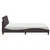 Vidaxl Postelja z vzmetnico Hanko temno rjava 160x200 cm blago