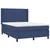 Vidaxl Box spring postelja z vzmetnico moder 140x190 cm blago