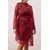 Trendyol Curve Ženska haljina Tbbaw26Ah00065, Crvena