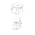 Hanah Home trpezarijski set Kea, sto i 4 stolice, bela ploča, siva tkanina Babyface