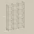 Songmics Knižna omara 24x128x1871 cm rjava