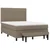 Vidaxl Box spring postelja z vzmetnico taupe 140x190 cm blago