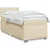 VIDAXL Box spring postelja z vzmetnico krem 90x190 cm blago