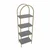 Hanah Home Idil polica za knjige 47 × 158 × 30 cm, zlatna / providno staklo