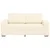 Vidaxl Dvosed kremne barve 180x77x82 cm žametno blago
