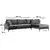 Atelier del Sofa Ugaona garnitura 90x88x283cm Antracit