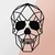 Wallity Zidna dekoracija Skull, 50x35 cm, 1.2mm, Crna