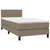 Vidaxl Box spring postelja z vzmetnico LED taupe 80x200 cm blago