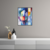 Canvas Slika na platnu Plava geometrija, 60x75cm, Sa ramom, Crni