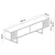 HANAH HOME TV polica Gold Line Anthracite Gold